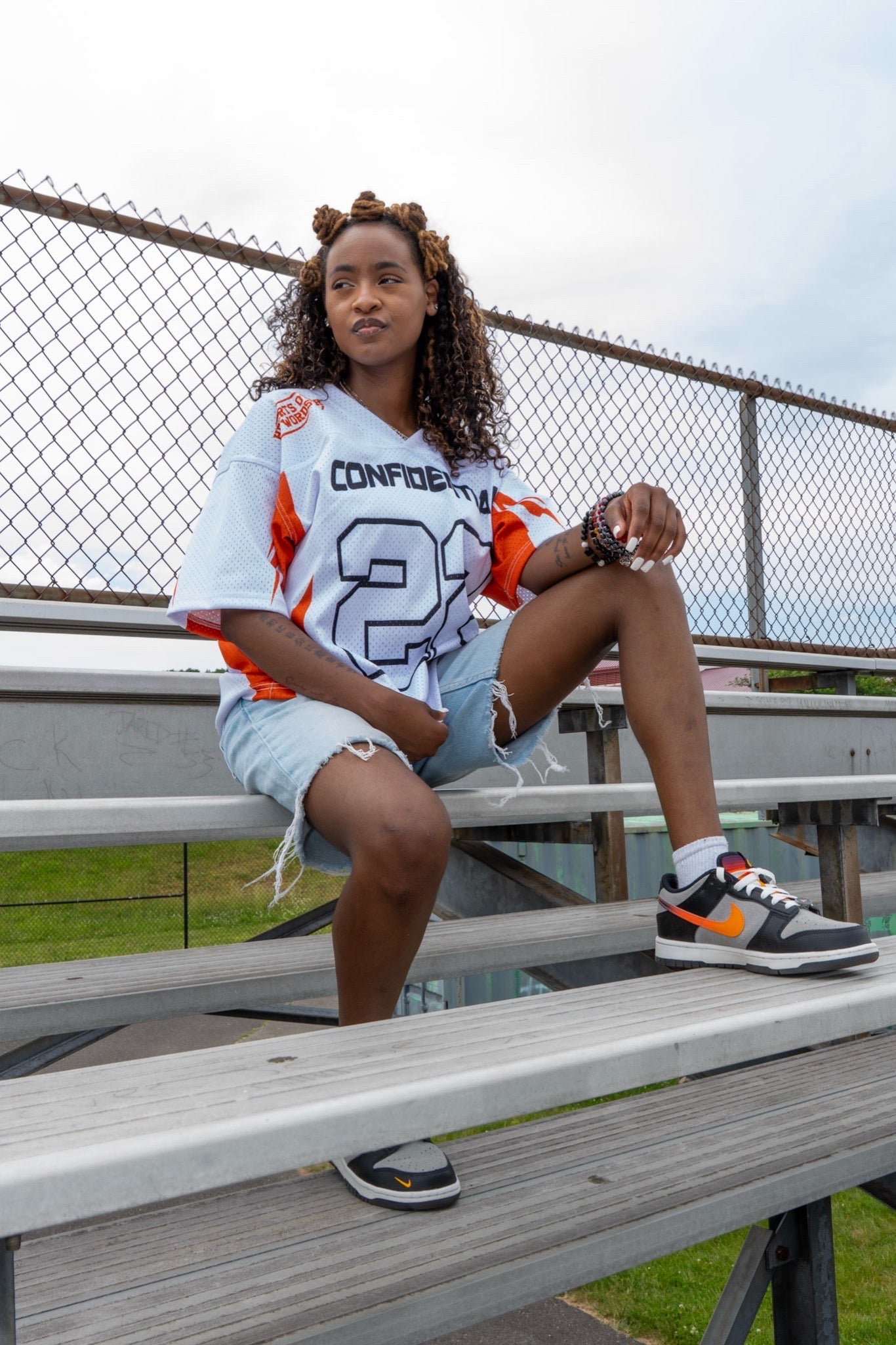 White & Orange Jersey