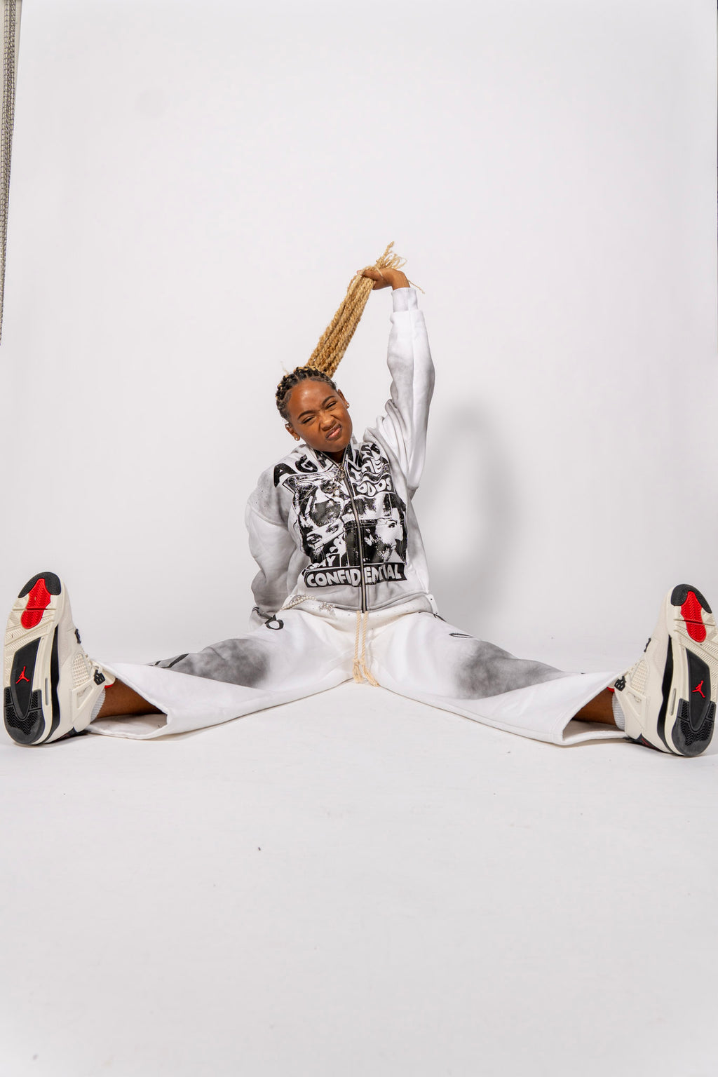 White Flared Sweats