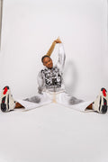 White Flared Sweats