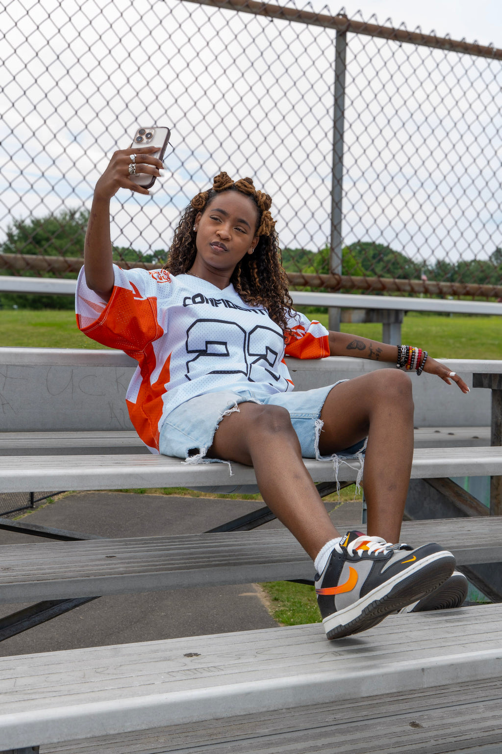White & Orange Jersey