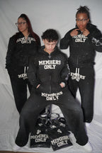 Black "M.O" Flared Sweats