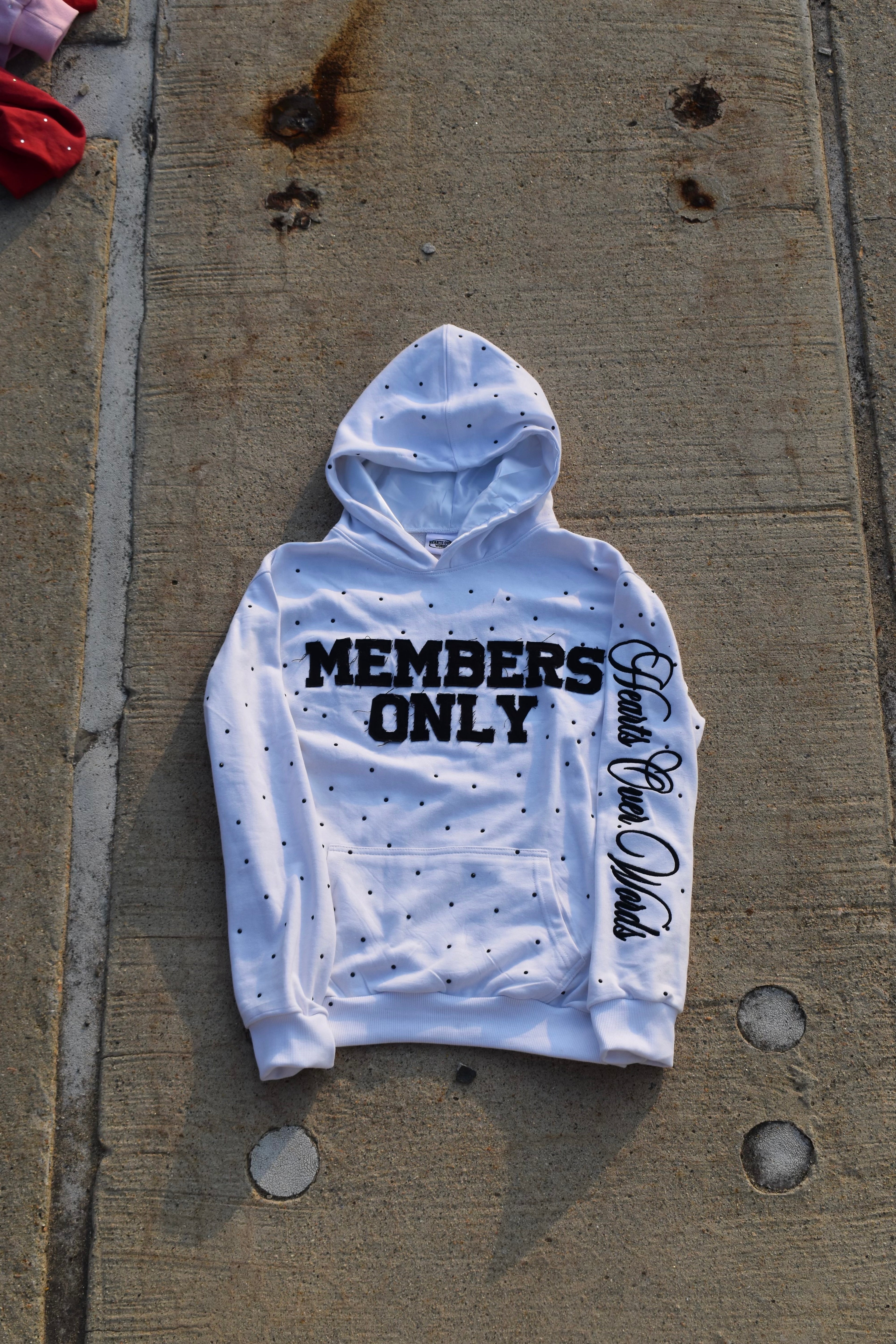 White “M.O” Pullover Hoodie
