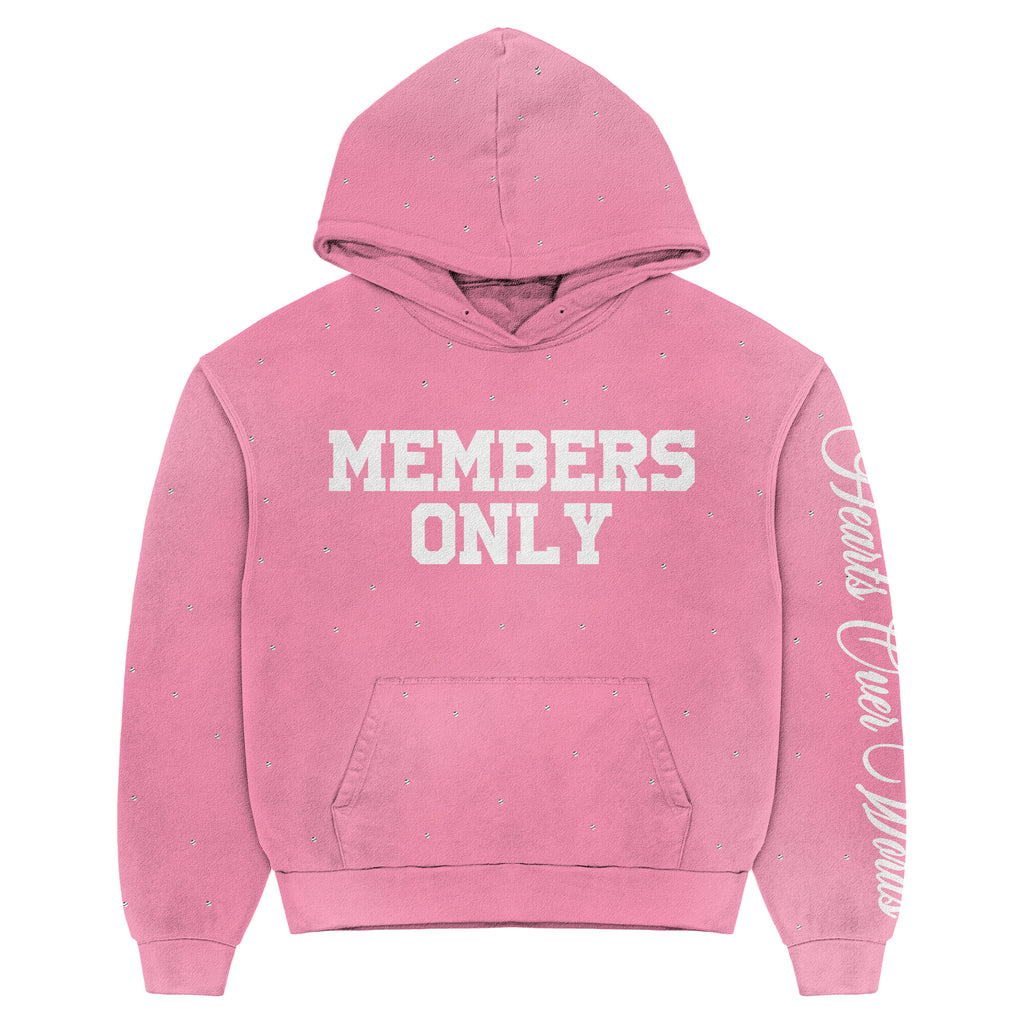 Pink “M.O” Pullover Hoodie
