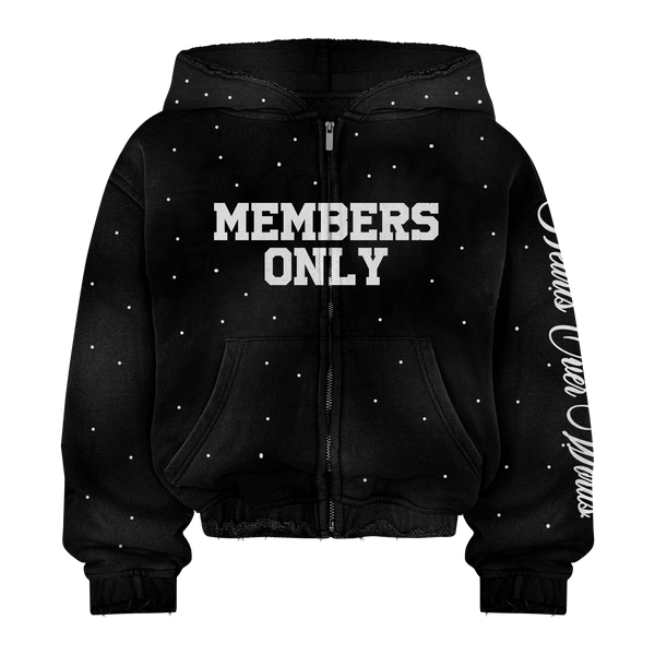 Black "M.O" Zip Up