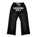 Black "M.O" Flared Sweats