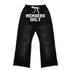 Black "M.O" Flared Sweats